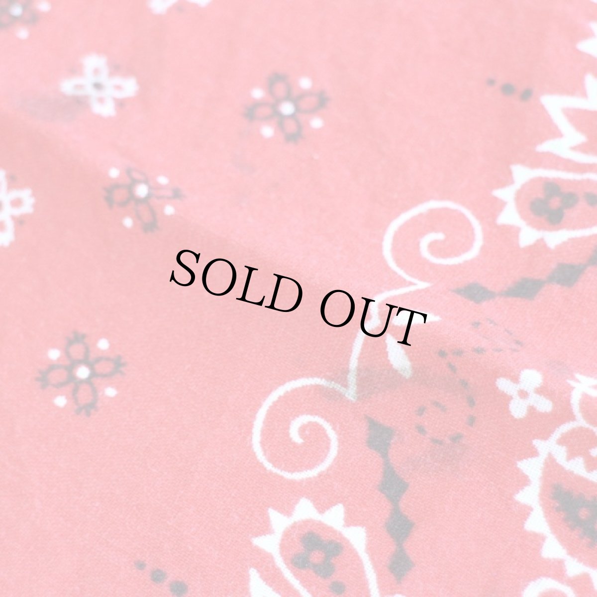 画像5: 60s ELEPHANT BRANDエレファントブランド 象マーク 上鼻 FAST COLOR コットン バンダナ 赤★68 (5)