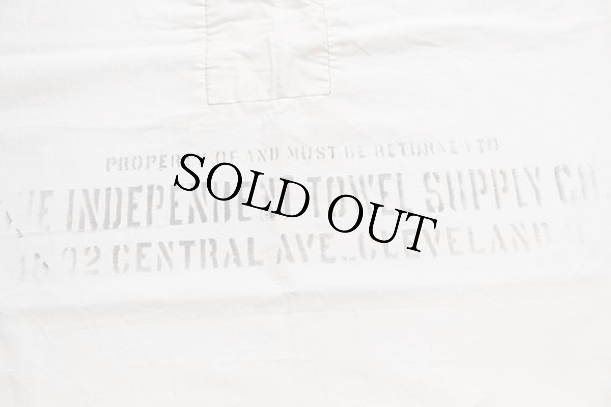 画像4: ビンテージ THE INDEPENDENT TOWEL SUPPLY CO. ステンシル ランドリーバッグ 白 (4)