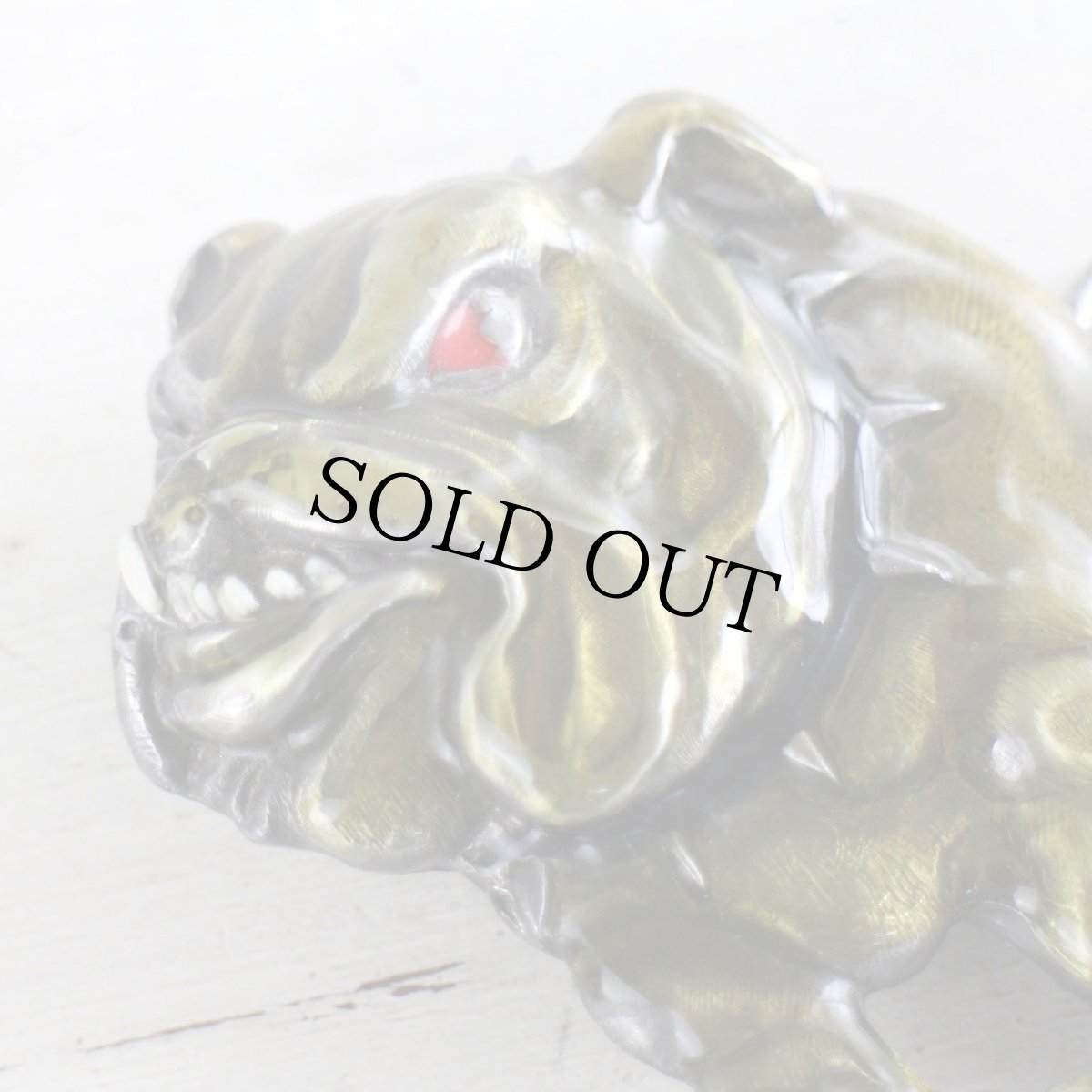 画像4: 90s USA製 ブルドッグ バックル★ベルト (4)