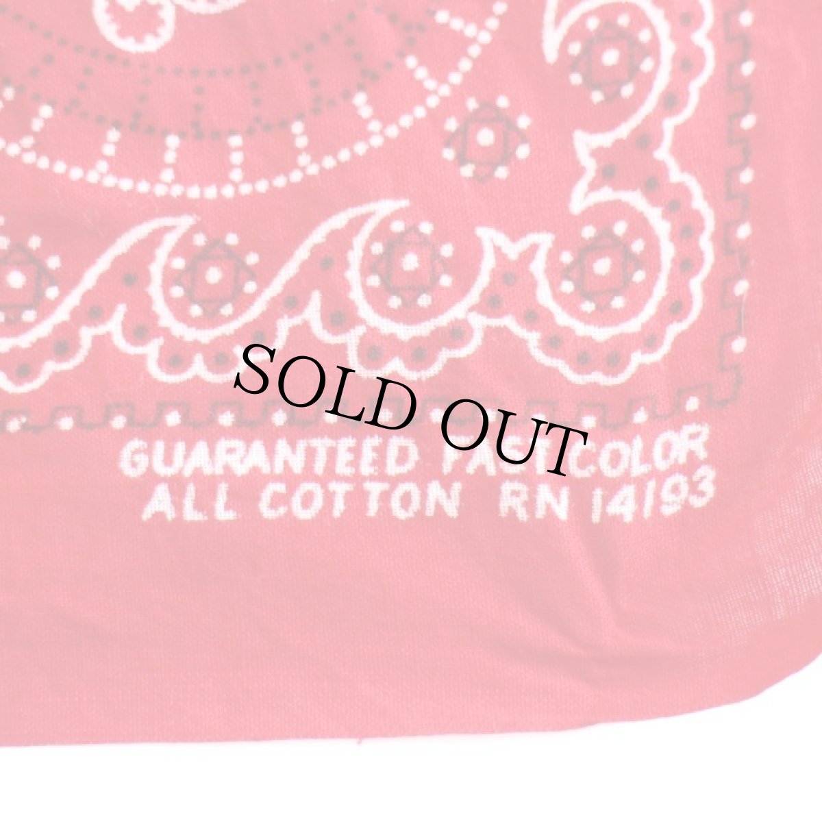 画像3: 60s GUARANTEED FAST COLOR RN14193 コットン バンダナ 赤★72 (3)