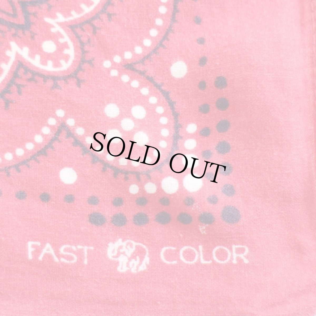 画像3: 50s ELEPHANT BRANDエレファントブランド 象マーク 上鼻 FAST COLOR フラワー柄 コットン バンダナ 赤★52 (3)