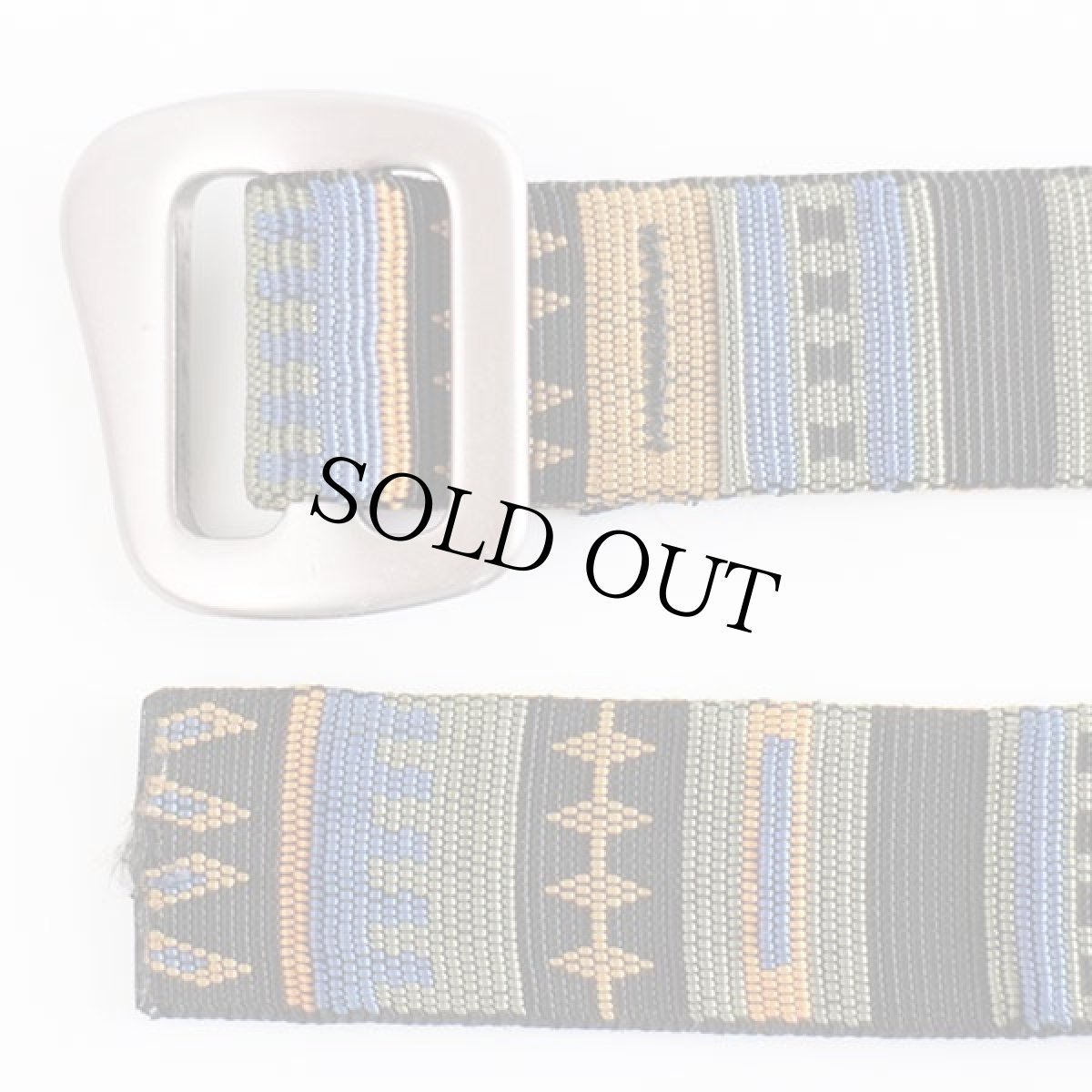 画像2: USA製 BISON DESIGNS ラグ柄 ナイロン ウェブベルト L★1432 (2)