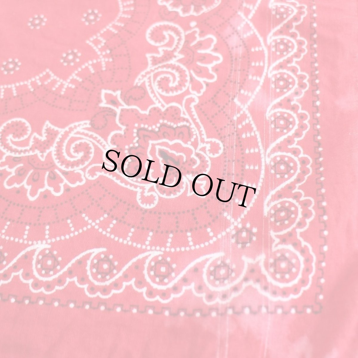 画像4: 60s GUARANTEED FAST COLOR RN14193 コットン バンダナ 赤★72 (4)