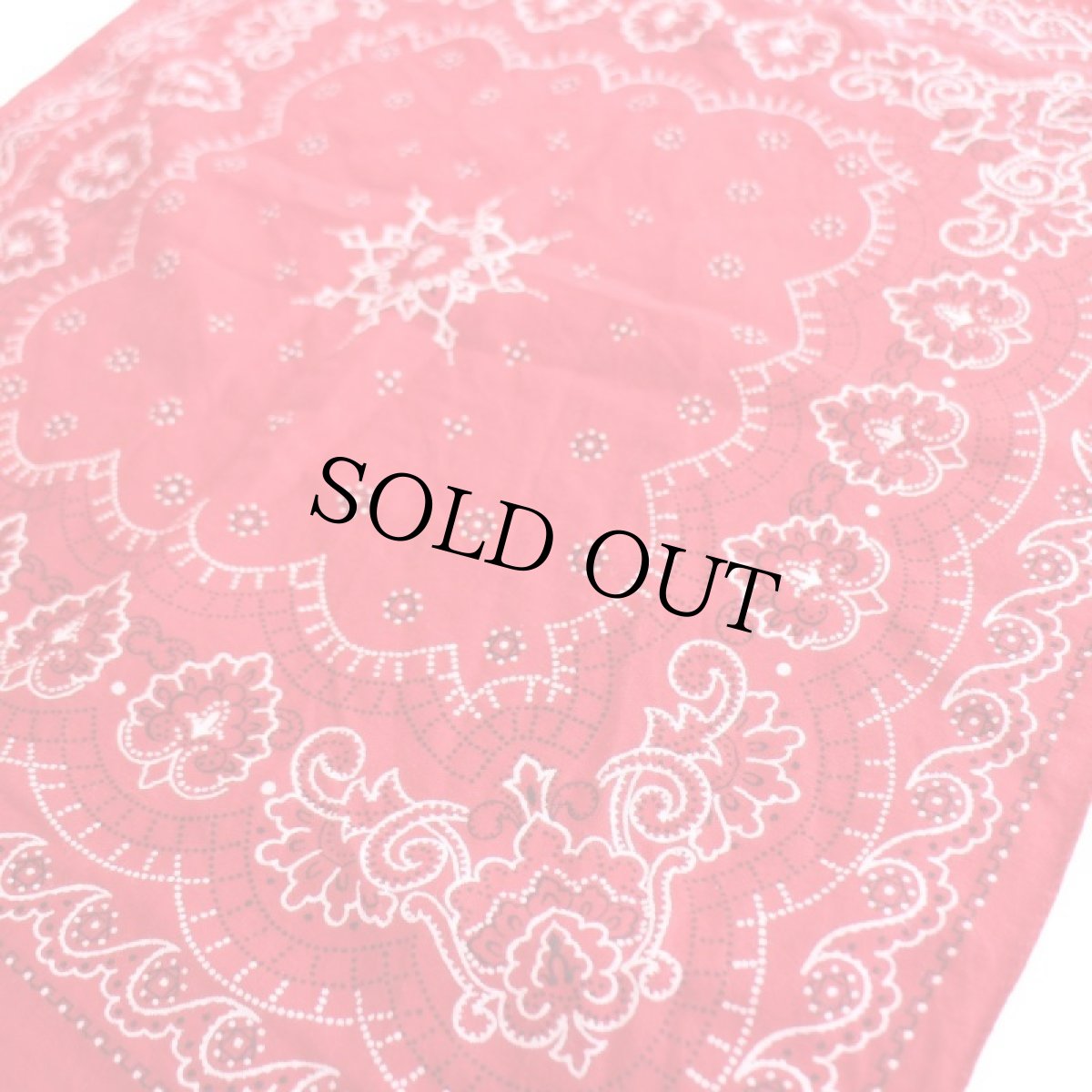 画像2: 60s GUARANTEED FAST COLOR RN14193 コットン バンダナ 赤★72 (2)