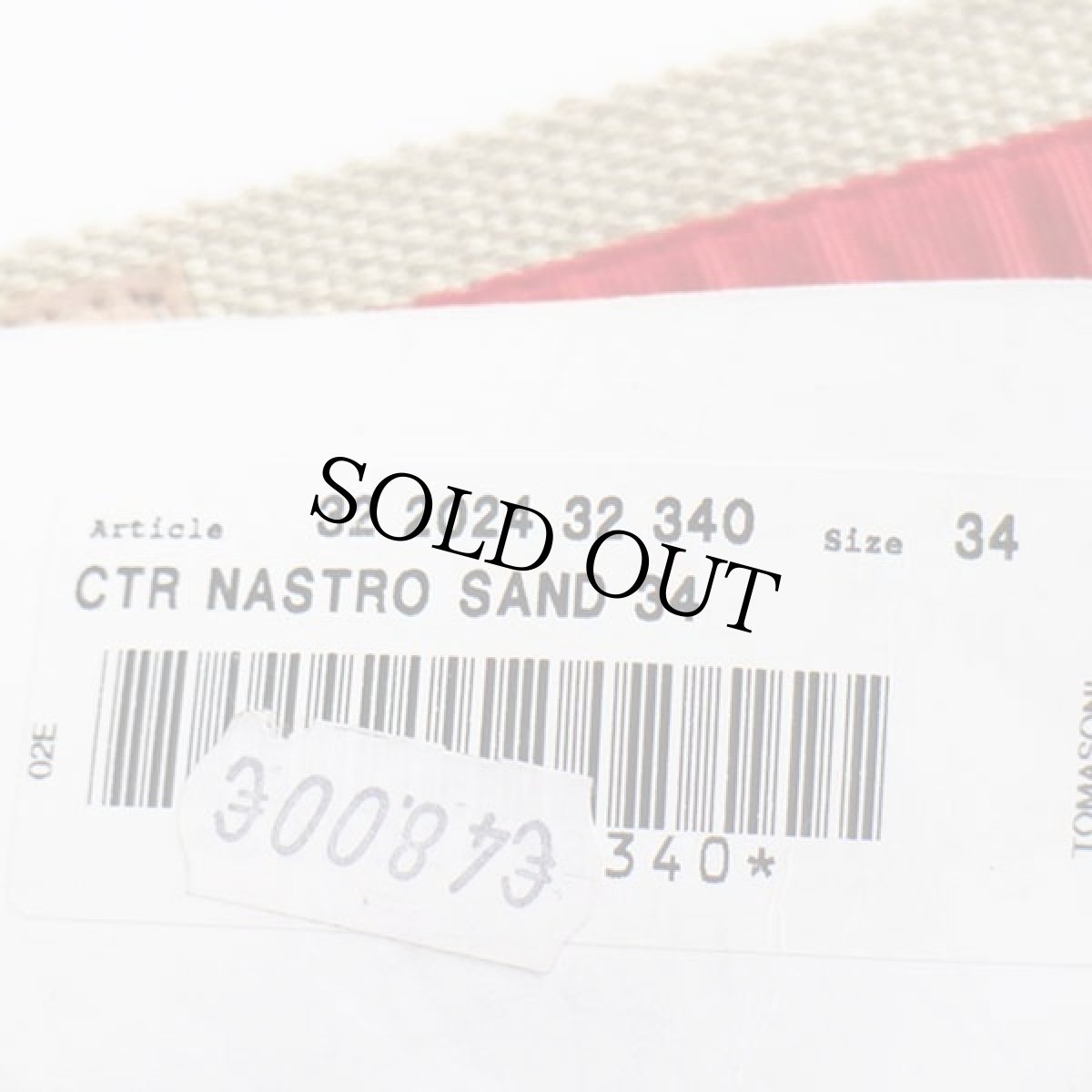 画像5: 未使用★HENRI LLOYDヘンリーロイド ライン入り コットン ベルト ベージュ 34★1450 (5)