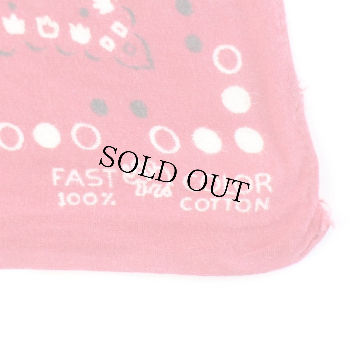 画像3: 60s ELEPHANT BRANDエレファントブランド 象マーク 上鼻 FAST COLOR コットン バンダナ 赤★45 (3)