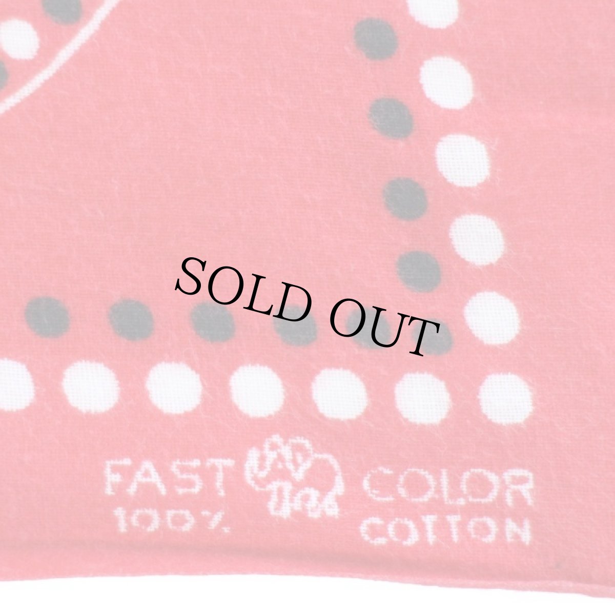 画像3: 60s ELEPHANT BRANDエレファントブランド 象マーク 上鼻 FAST COLOR コットン バンダナ 赤★46 (3)