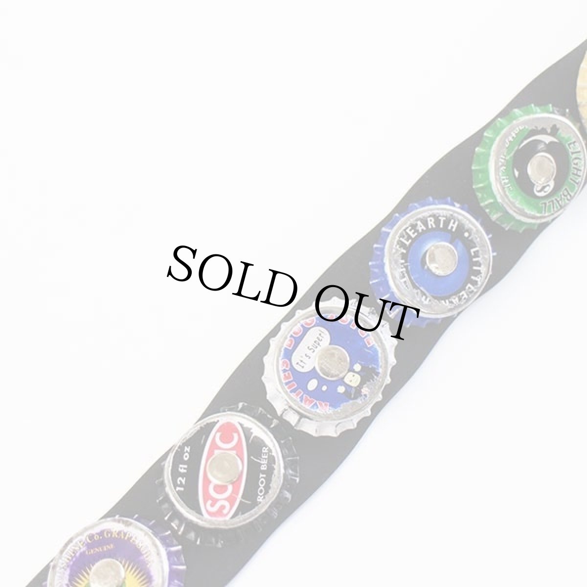 画像5: LITTLEARTH ボトルキャップ シートベルト型 バックル ベルト 黒 (5)