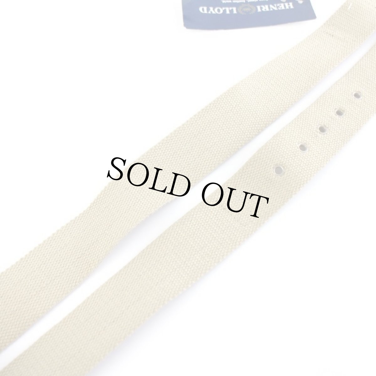 画像7: 未使用★HENRI LLOYDヘンリーロイド ライン入り コットン ベルト ベージュ 34★1450 (7)