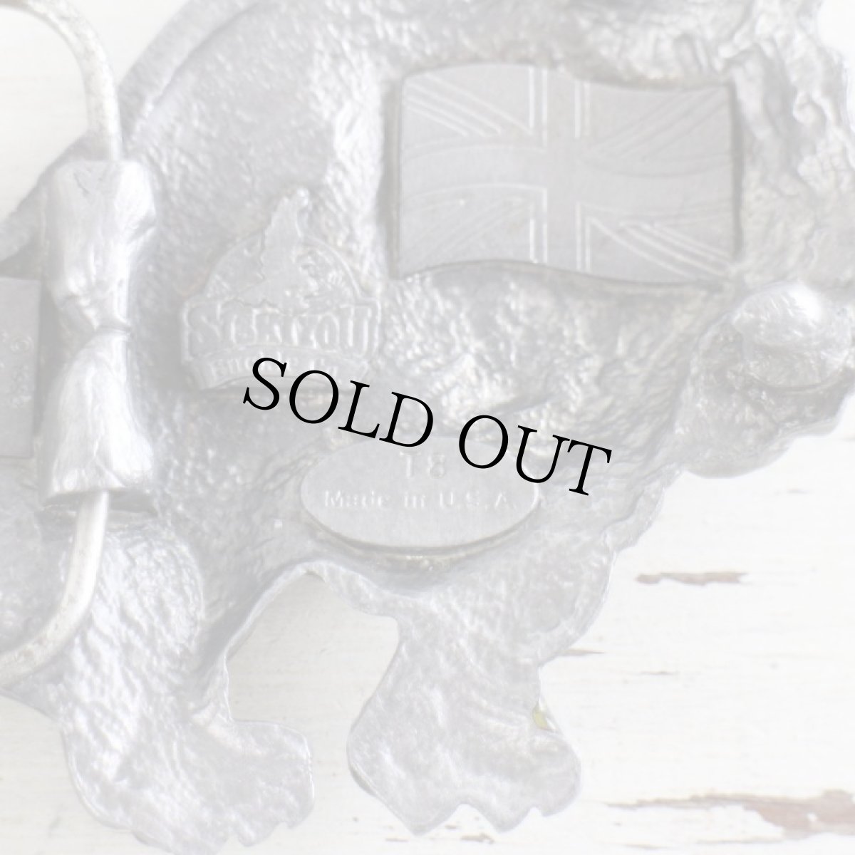 画像3: 90s USA製 ブルドッグ バックル★ベルト (3)