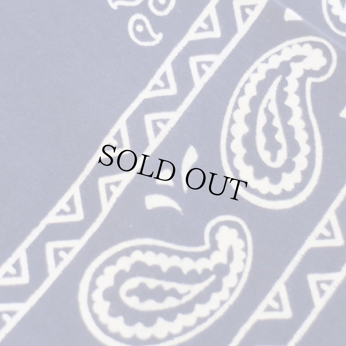 画像4: 60s GUARANTEED FAST COLOR RN14193 ペイズリー柄 コットン バンダナ 紺★22 (4)