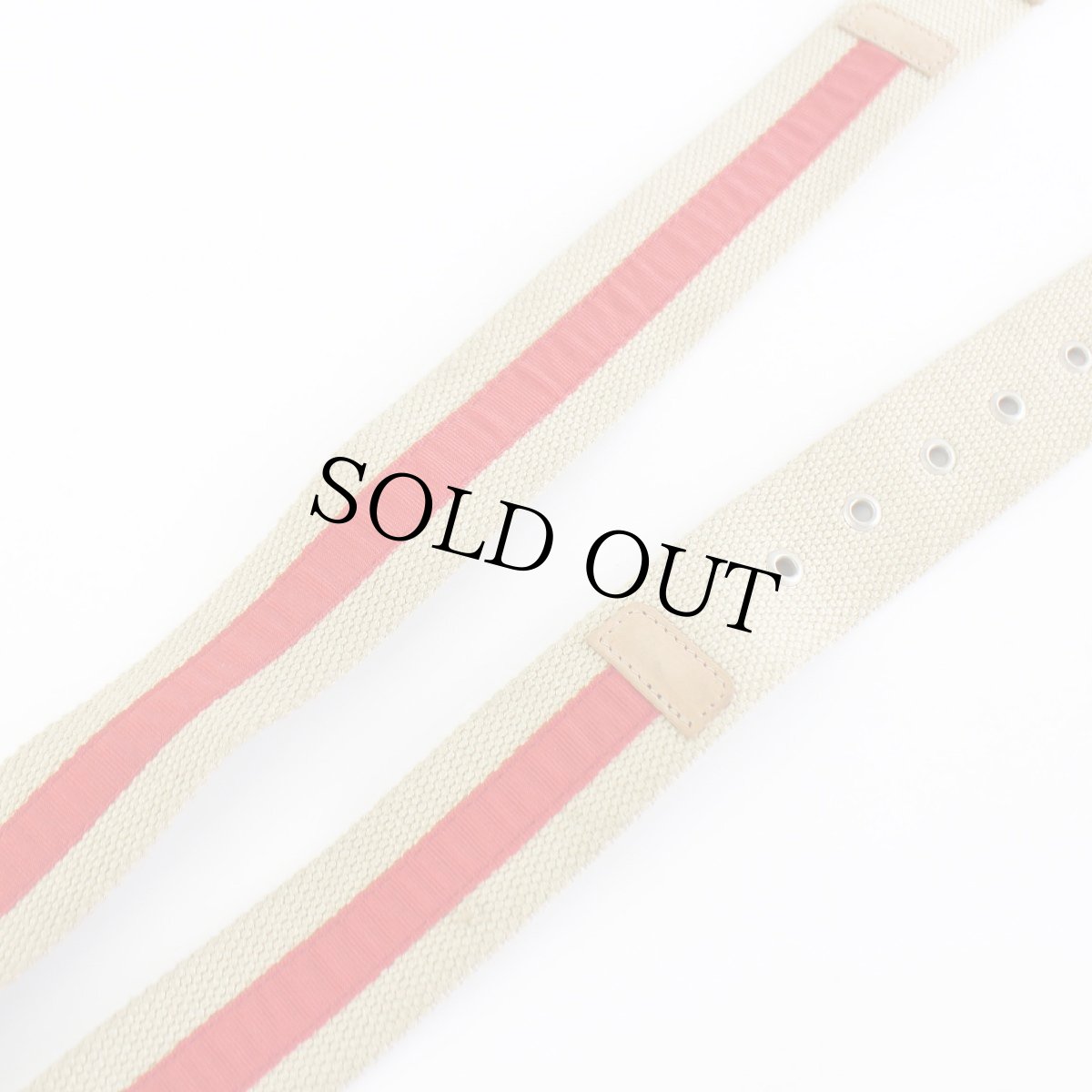 画像6: 未使用★HENRI LLOYDヘンリーロイド ライン入り コットン ベルト ベージュ 34★1450 (6)