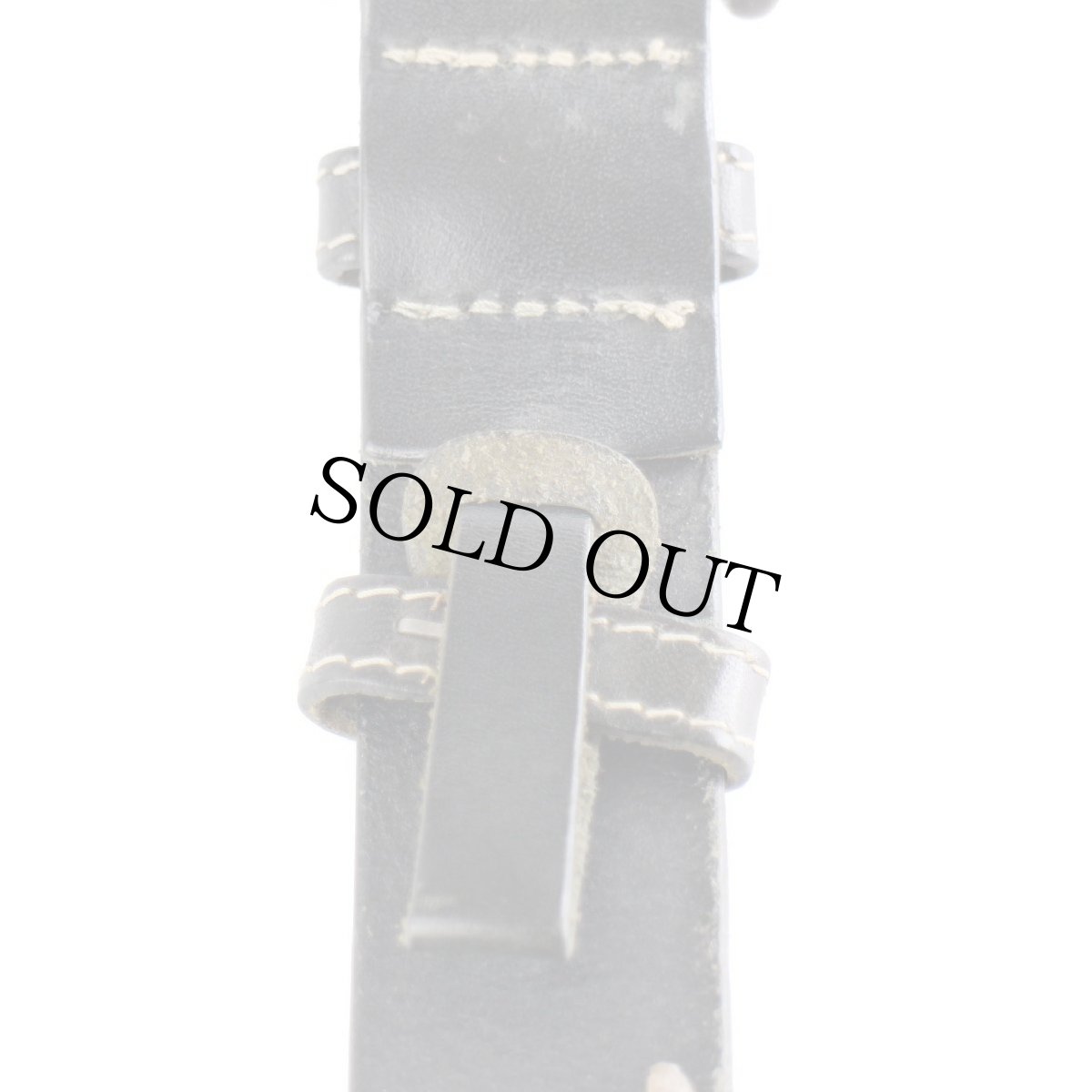 画像3: トルコ製 BENETTONベネトン フォークロア柄 ラグ×レザーベルト M★1446 (3)