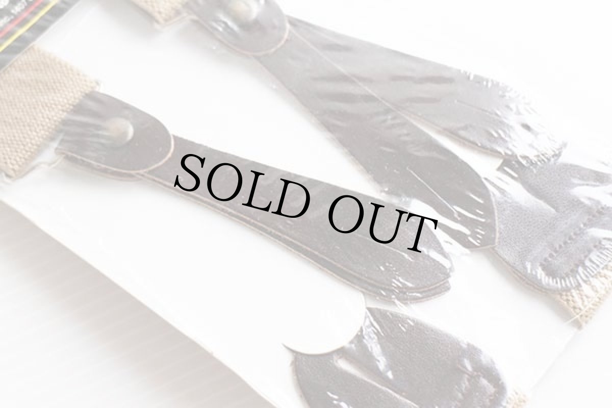 画像4: デッドストック★80s USA製 LaCrosseラクロス ボタンタブ式 サスペンダー グレーブラウン★15 (4)