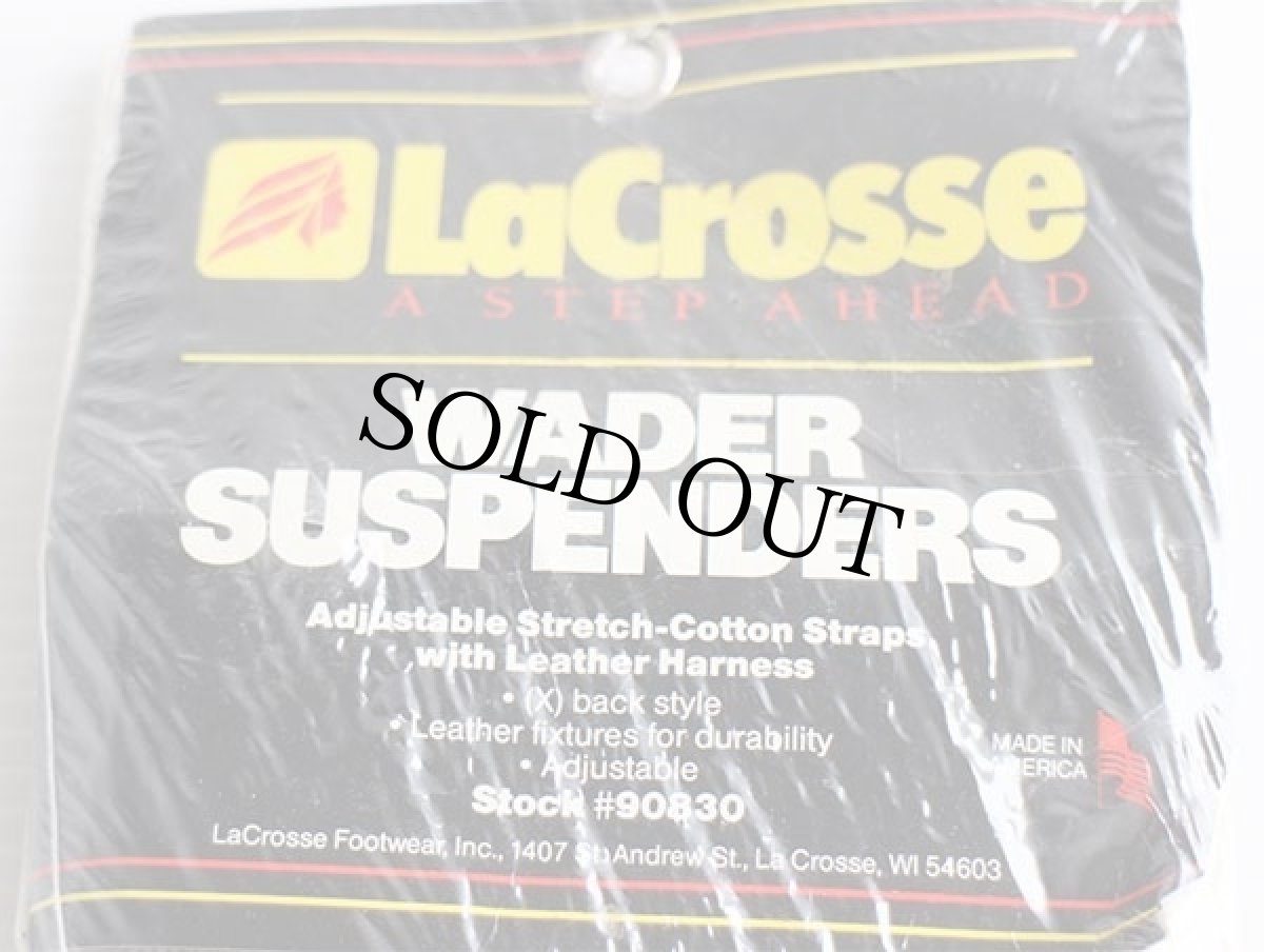 画像3: デッドストック★80s USA製 LaCrosseラクロス ボタンタブ式 サスペンダー グレーブラウン★15 (3)