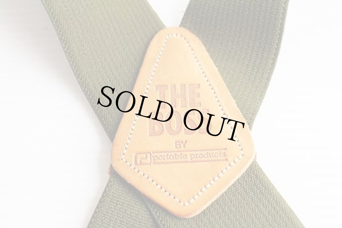 画像4: THE BOSS 無地 クリップ式 ショルダー サスペンダー オリーブグリーン★77 (4)