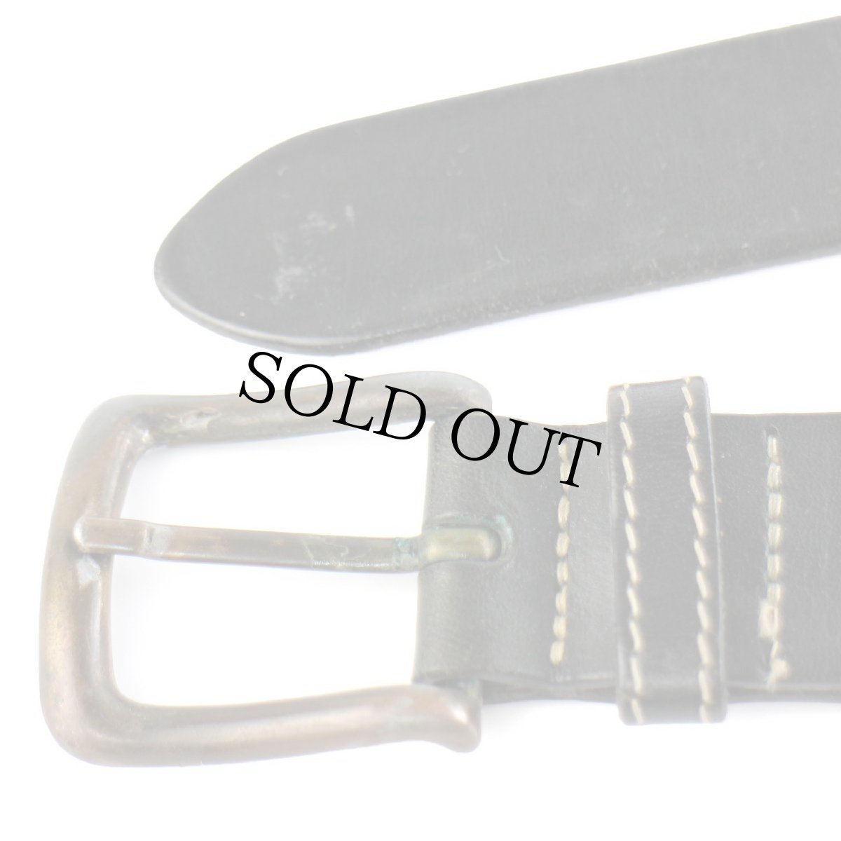 画像2: トルコ製 BENETTONベネトン フォークロア柄 ラグ×レザーベルト M★1446 (2)