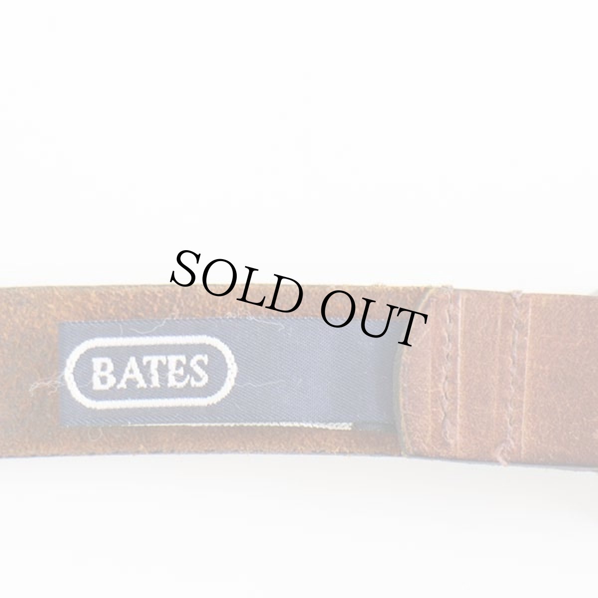 画像3: 90s USA製 BATES カラビナ バックル レザーベルト 茶 XL★1435 (3)