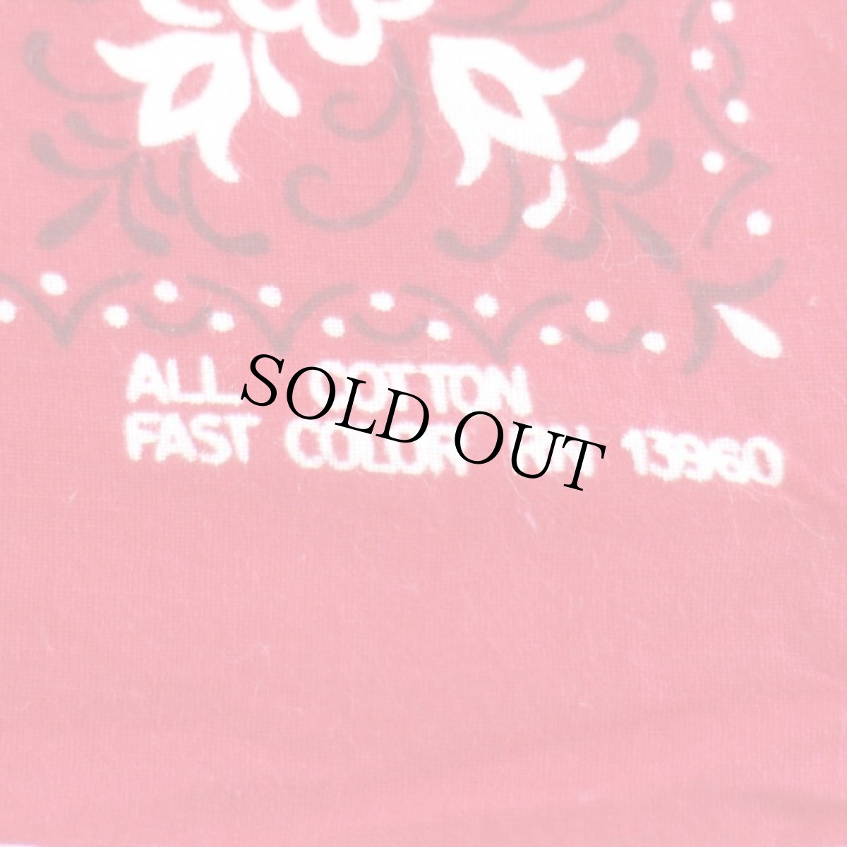 画像3: 60s FAST COLOR RN13960 フラワー柄 コットン バンダナ 赤★84 (3)