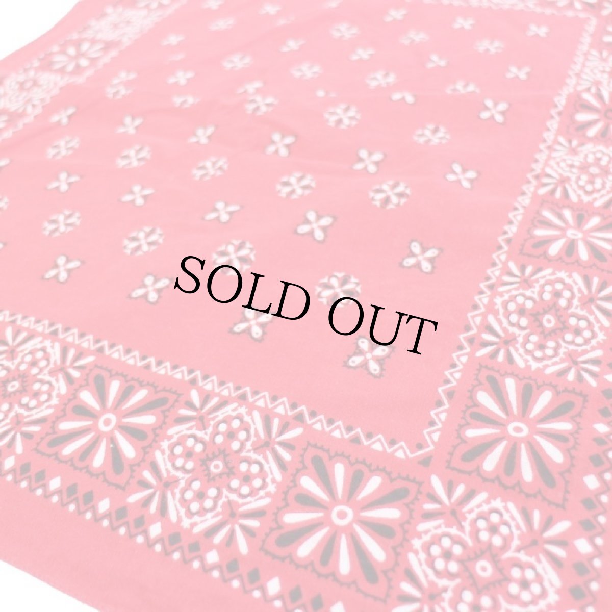 画像2: 60s TOWER GUARANTEED FAST COLOR RN13960 コットン バンダナ 赤★80 (2)