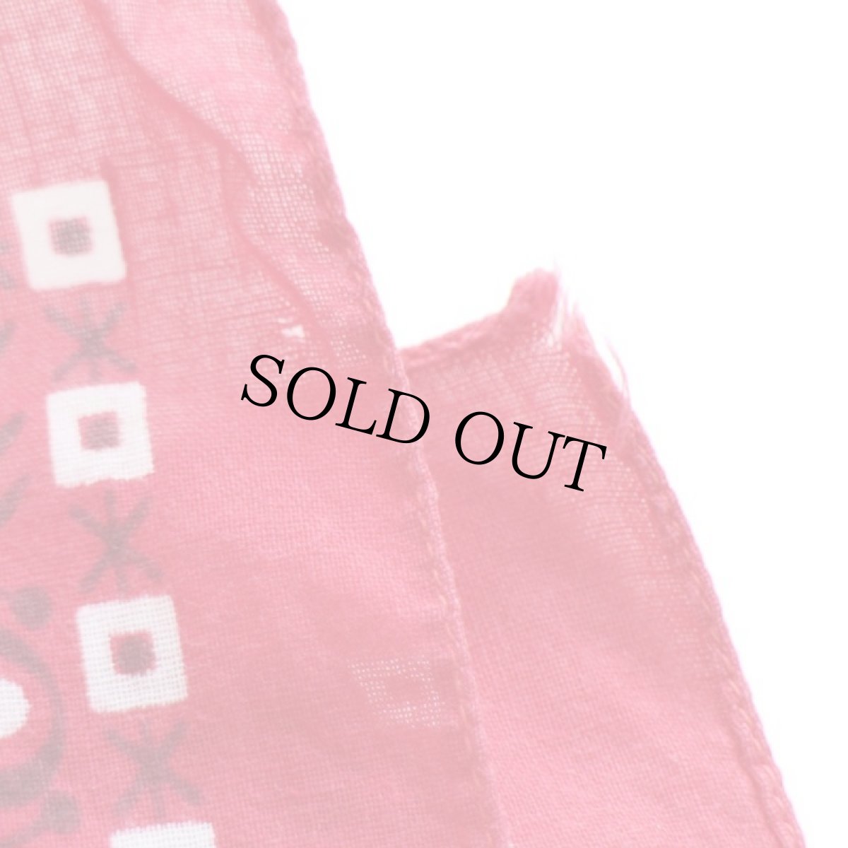 画像5: 60s TOWER GUARANTEED FAST COLOR RN13960 ペイズリー柄 コットン バンダナ 赤★75 (5)