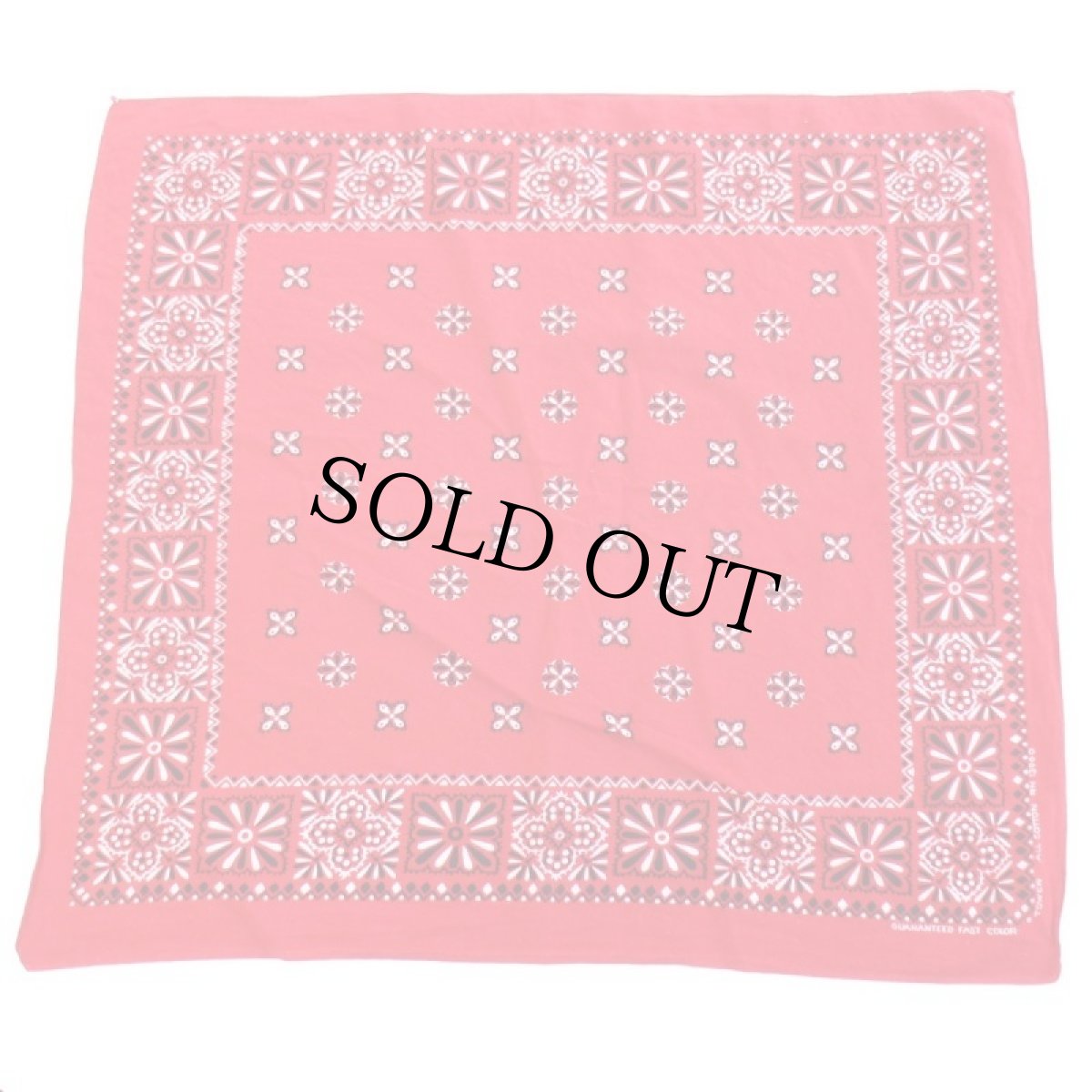 画像1: 60s TOWER GUARANTEED FAST COLOR RN13960 コットン バンダナ 赤★80 (1)