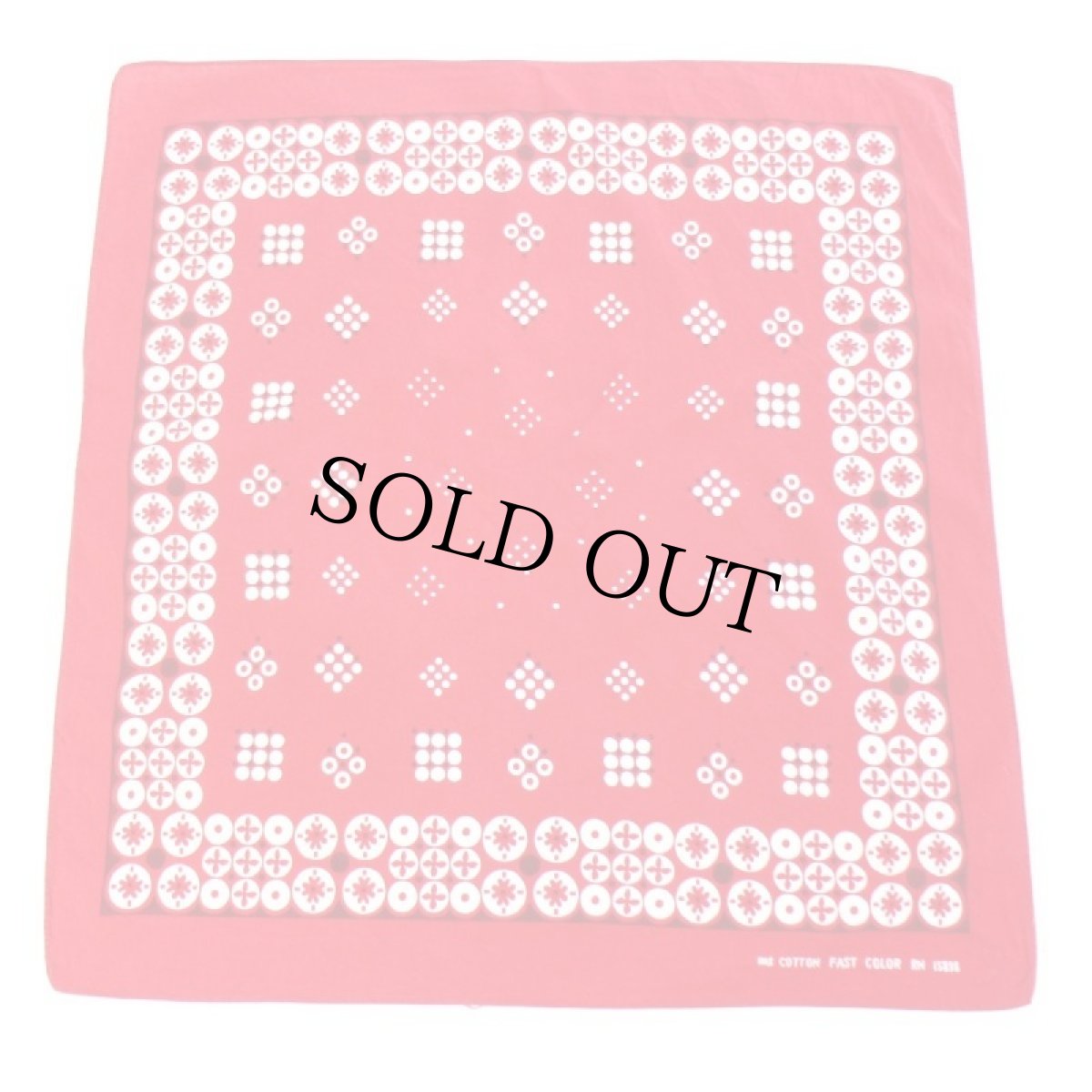 画像1: 60s FAST COLOR RN15898 ドット柄 コットン バンダナ 赤★88 (1)