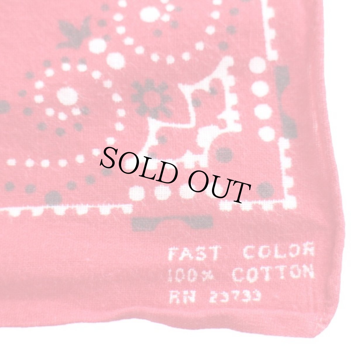 画像3: 60s FAST COLOR RN23733 コットン バンダナ 赤★74 (3)