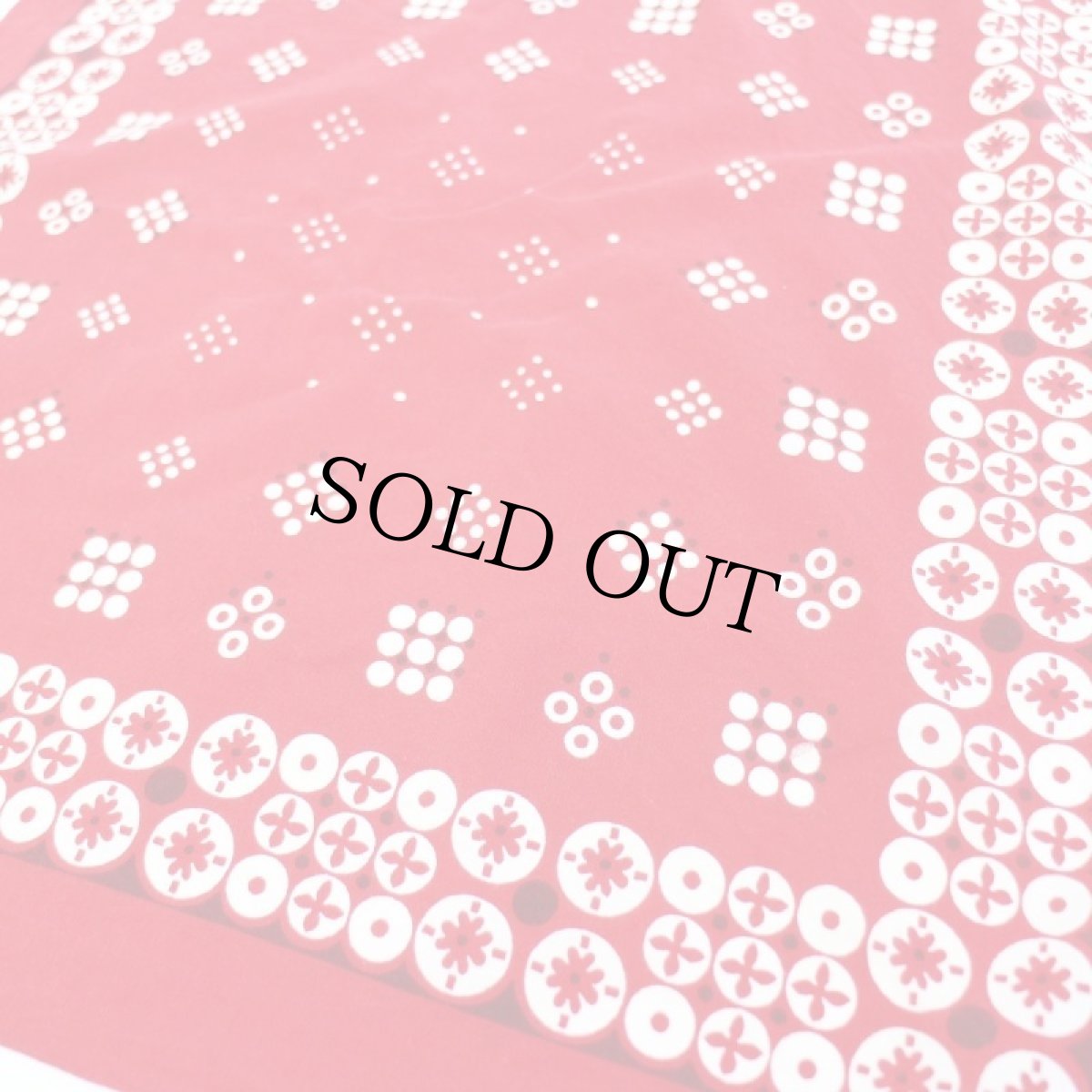 画像2: 60s FAST COLOR RN15898 ドット柄 コットン バンダナ 赤★88 (2)