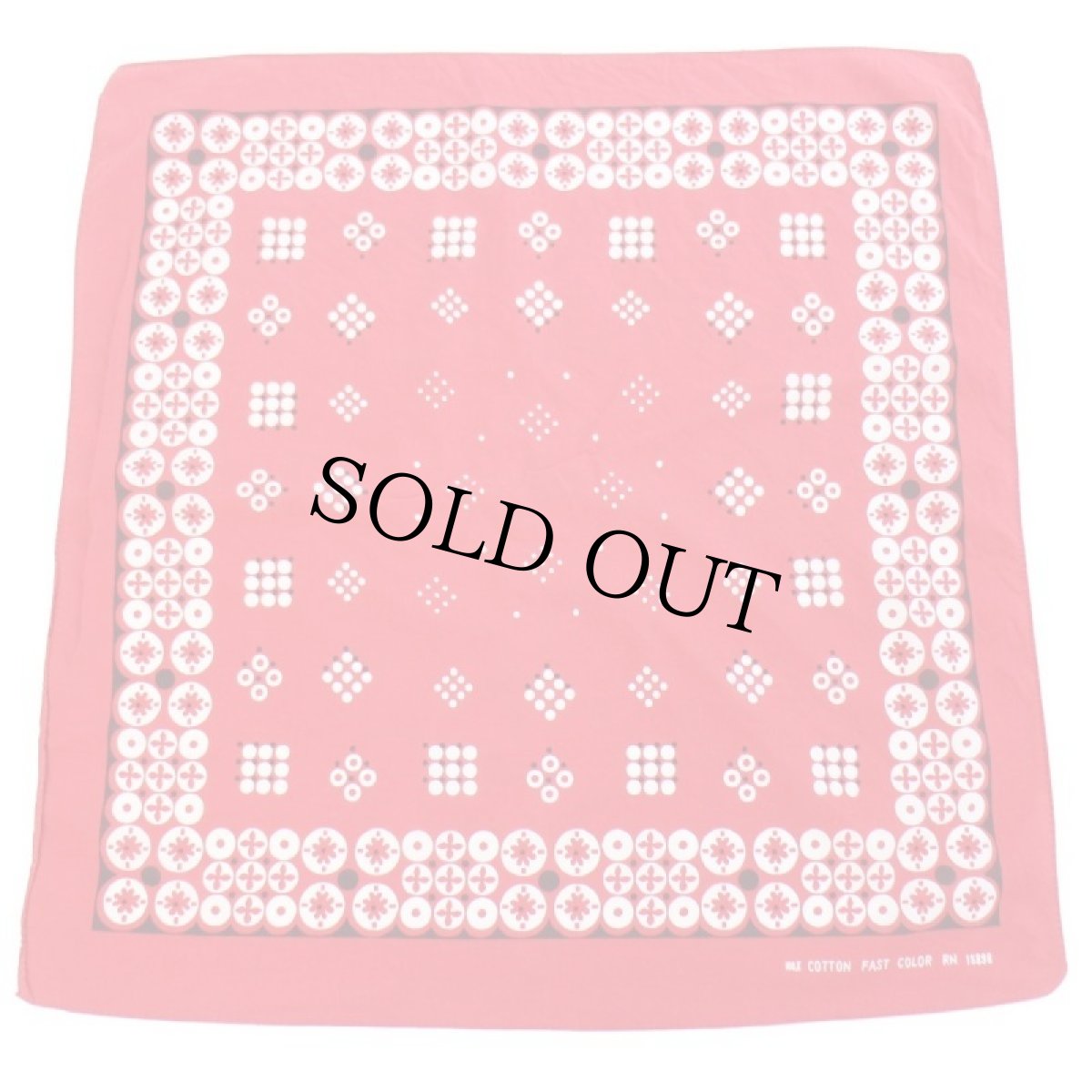 画像2: 60s FAST COLOR RN15898 ドット柄 コットン バンダナ 赤★91 (2)