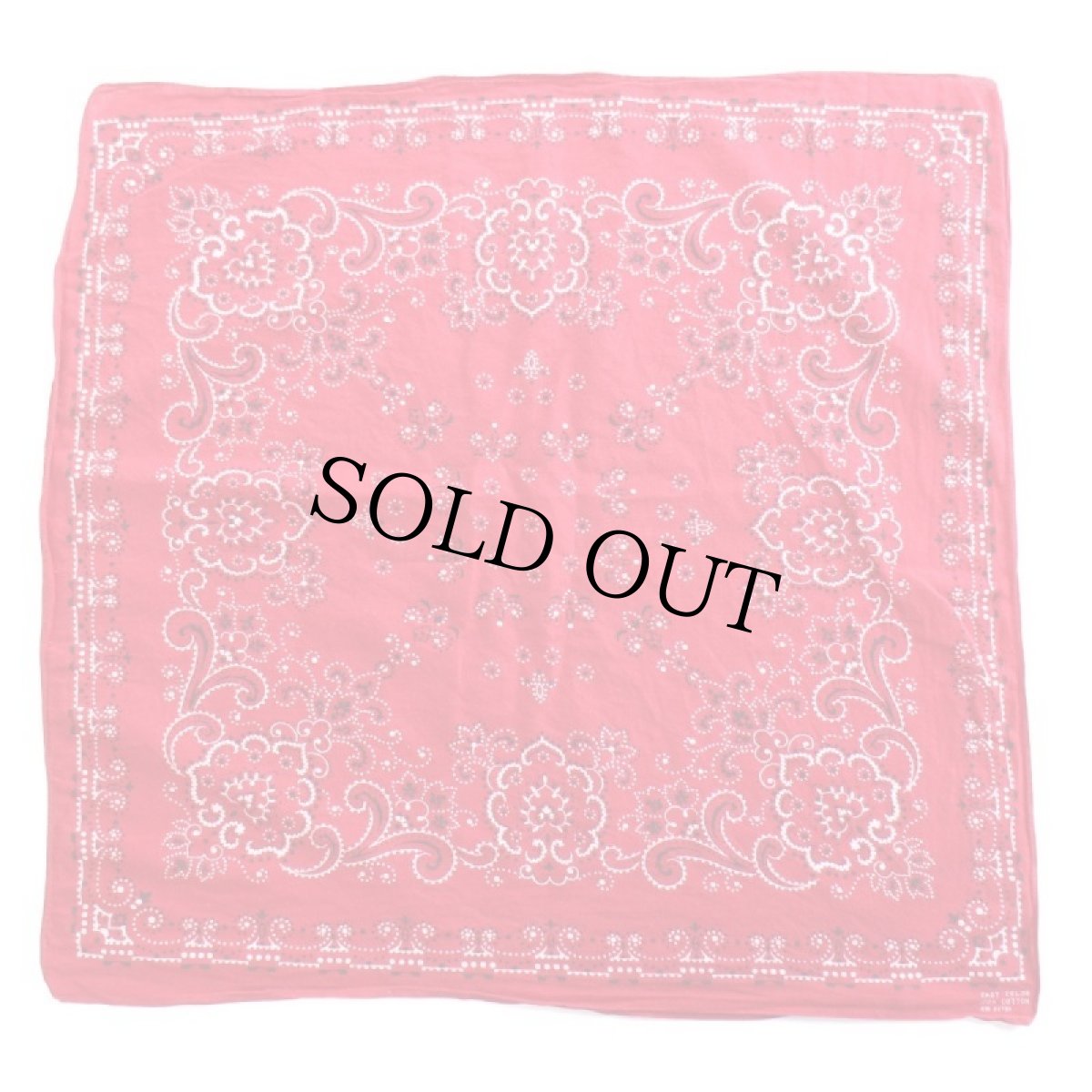 画像2: 60s FAST COLOR RN23733 コットン バンダナ 赤★74 (2)