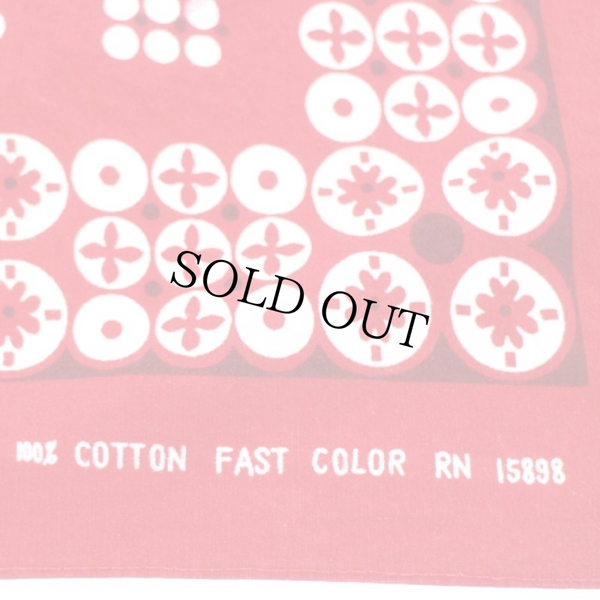 画像3: 60s FAST COLOR RN15898 ドット柄 コットン バンダナ 赤★88 (3)