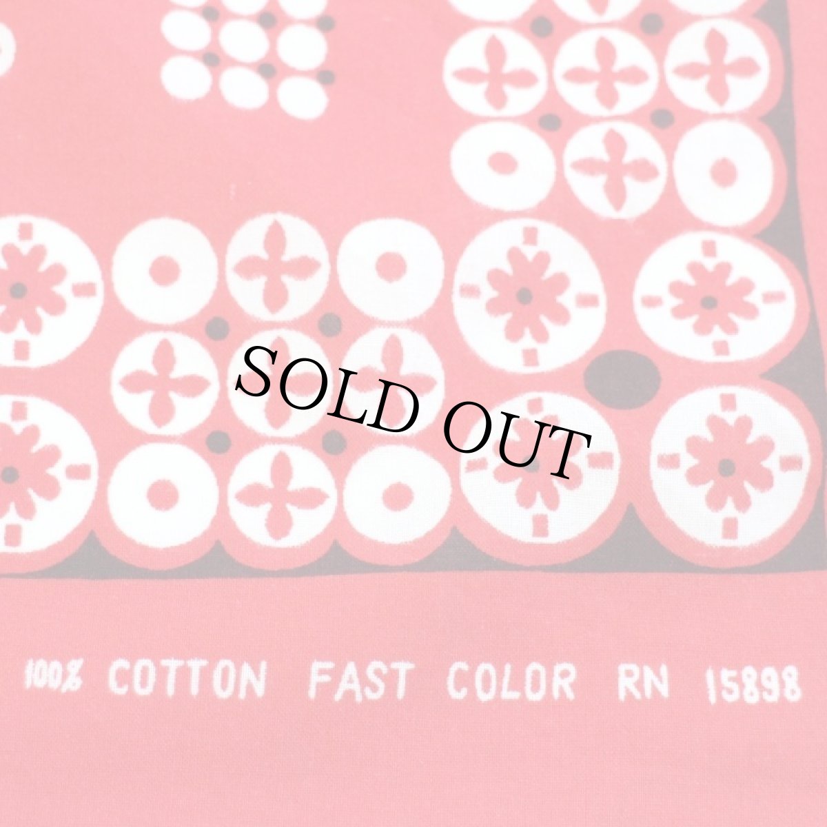 画像3: 60s FAST COLOR RN15898 ドット柄 コットン バンダナ 赤★91 (3)