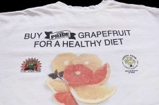画像4: 90s USA製 Kroger GRAPEFRUIT 両面プリント コットンTシャツ 白 XL (4)