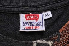 画像4: 90s イタリア製 Levi'sリーバイス オールオーバープリント コットンTシャツ 黒 XL★ユーロ (4)