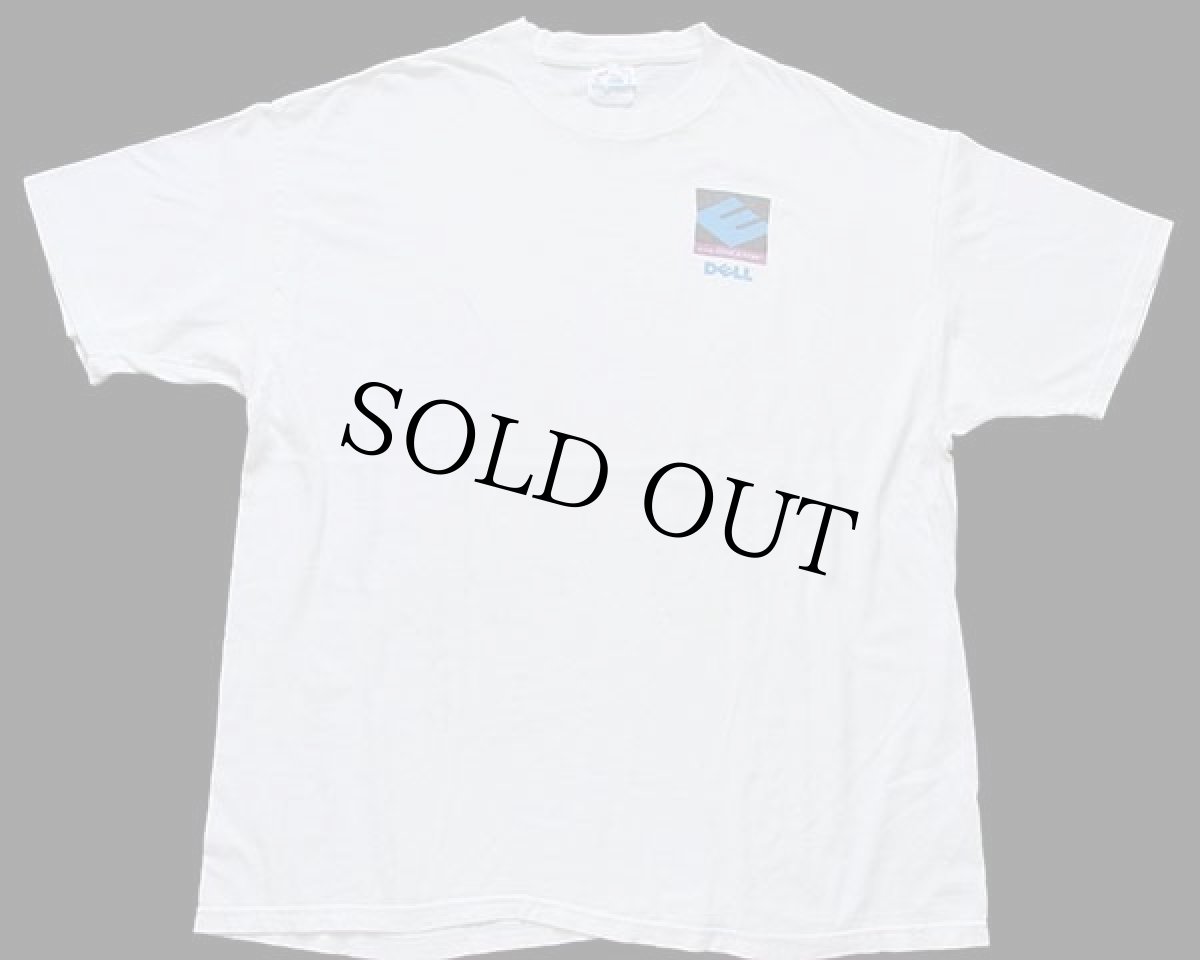 画像2: 00s Hanes DELL ロゴ コットンTシャツ ボロ 白 XL (2)