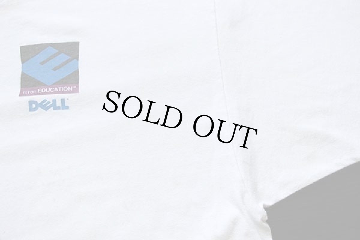画像5: 00s Hanes DELL ロゴ コットンTシャツ ボロ 白 XL (5)