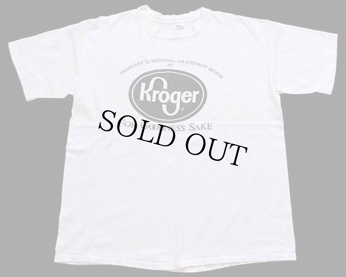 画像2: 90s USA製 Kroger GRAPEFRUIT 両面プリント コットンTシャツ 白 XL (2)