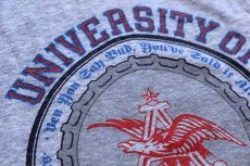 画像5: 80s USA製 Hanes UNIVERSITY OF BUDWEISER バドワイザー Tシャツ 杢グレー L (5)