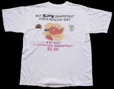 画像3: 90s USA製 Kroger GRAPEFRUIT 両面プリント コットンTシャツ 白 XL (3)