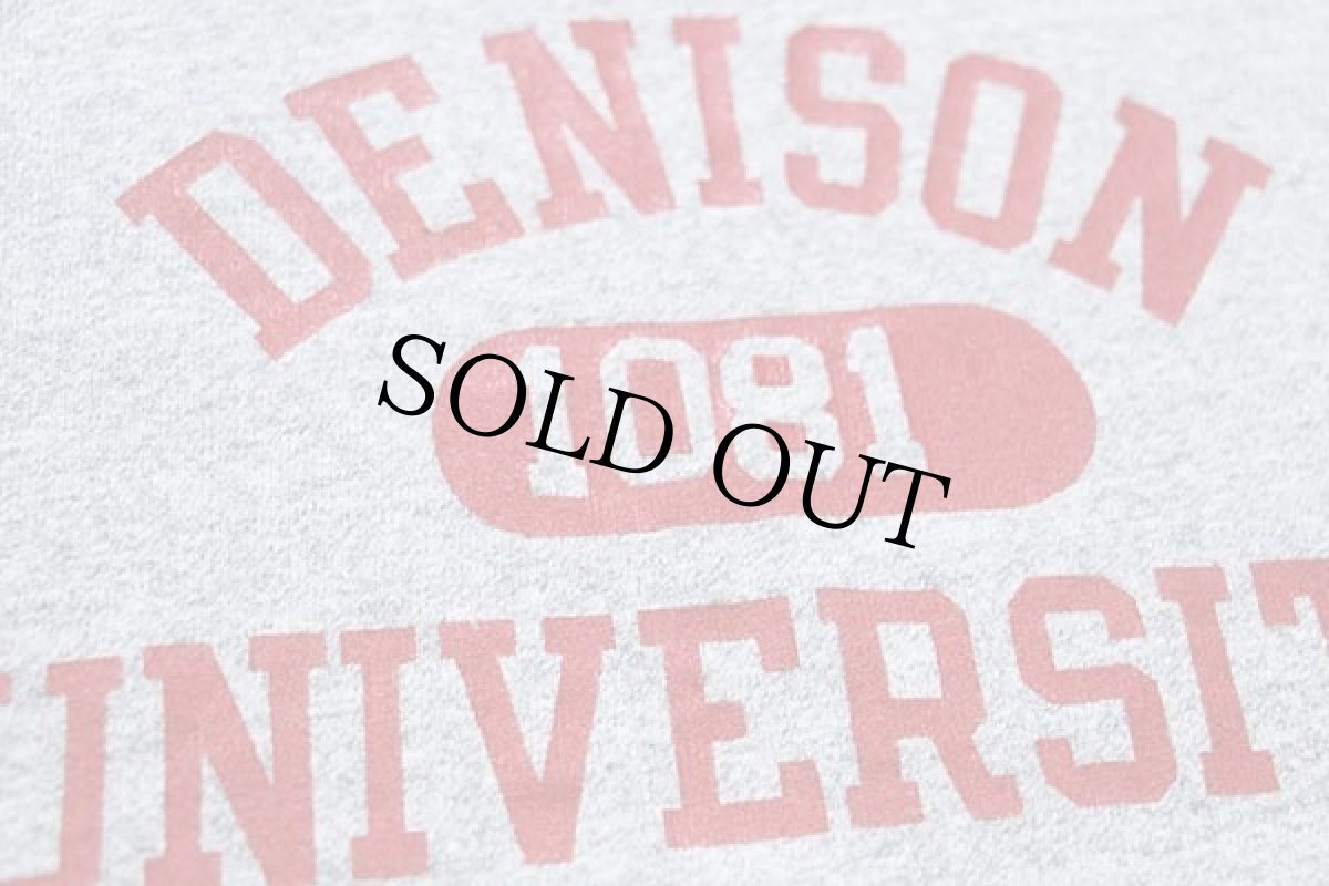 画像5: 80s USA製 Championチャンピオン DENISON 1081 UNIVERSITY 三段中抜き 88/12 Tシャツ 杢グレーL (5)