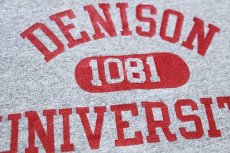 画像5: 80s USA製 Championチャンピオン DENISON 1081 UNIVERSITY 三段中抜き 88/12 Tシャツ 杢グレーL (5)