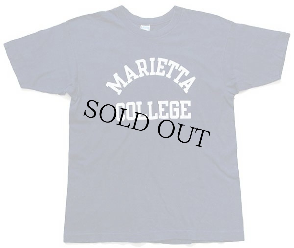 画像2: 70s USA製 Championチャンピオン MARIETTA COLLEGE コットンTシャツ 紺 L (2)