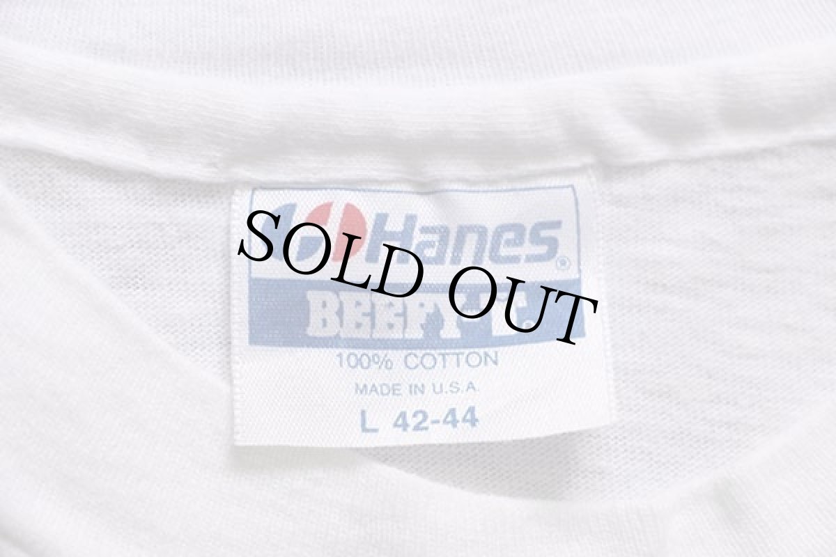 画像4: 80s USA製 Hanes サボテン ハット ブーツ トカゲ 太陽 アート コットンTシャツ 白 L (4)