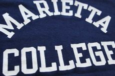 画像4: 70s USA製 Championチャンピオン MARIETTA COLLEGE コットンTシャツ 紺 L (4)