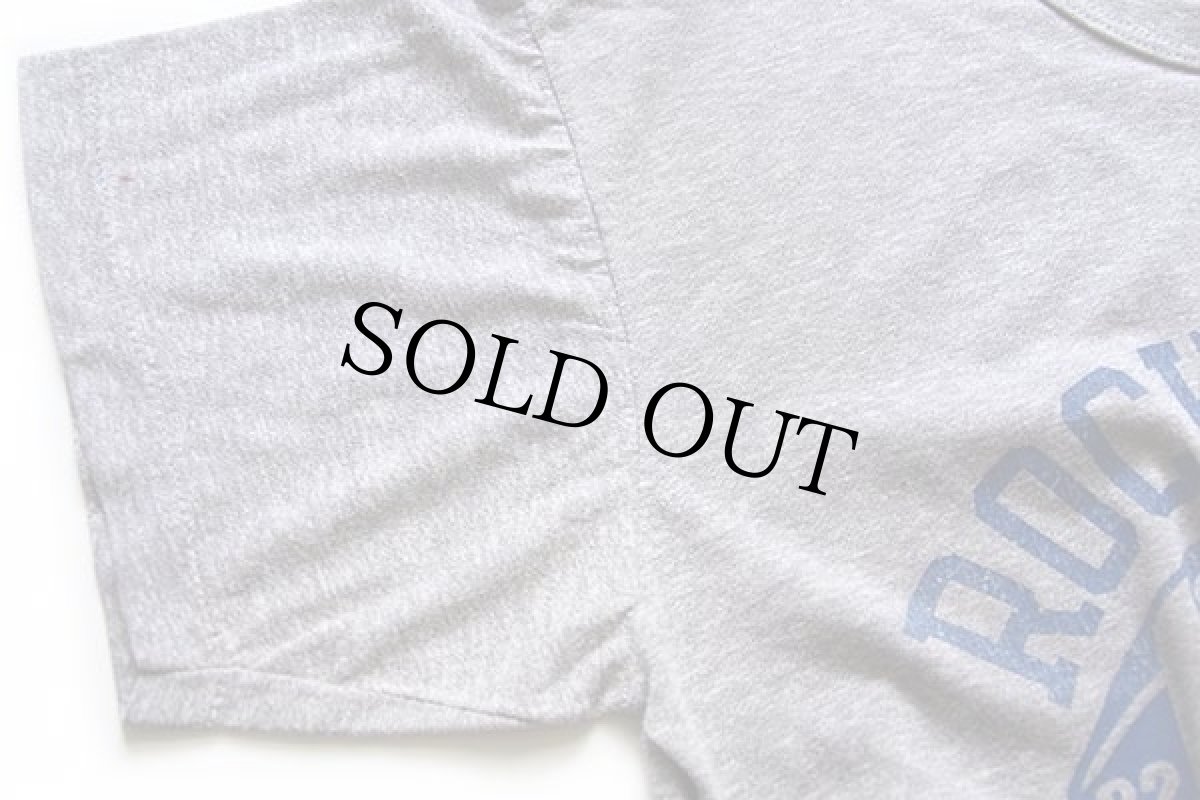 画像7: 80s USA製 Championチャンピオン ROCKHURST FRESHMEN アメフト Tシャツ ボロ 杢グレー L (7)