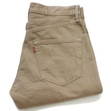 画像1: 00s USA製 Levi'sリーバイス 501 カラーデニムパンツ 後染め カーキ w32 L32 (1)