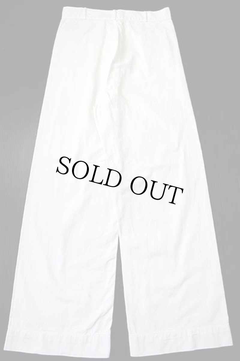 画像3: ビンテージ 米軍 U.S.NAVY コットン セーラーパンツ ホワイト w29 (3)