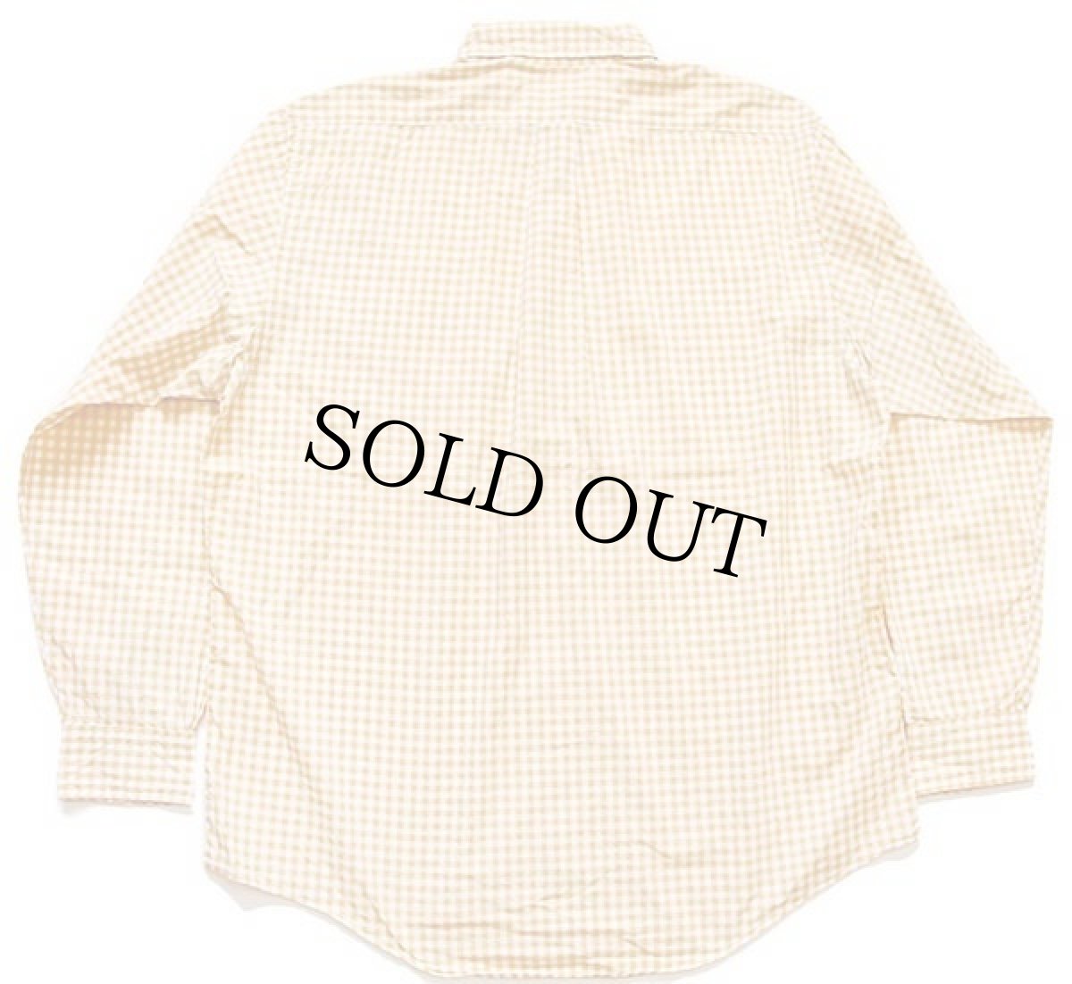 画像2: 90s USA製 Brooks Brothersブルックスブラザーズ Makers ギンガムチェック ボタンダウン コットンシャツ 黄×白 16.5 (2)