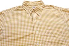 画像3: 90s USA製 Brooks Brothersブルックスブラザーズ Makers ギンガムチェック ボタンダウン コットンシャツ 黄×白 16.5 (3)